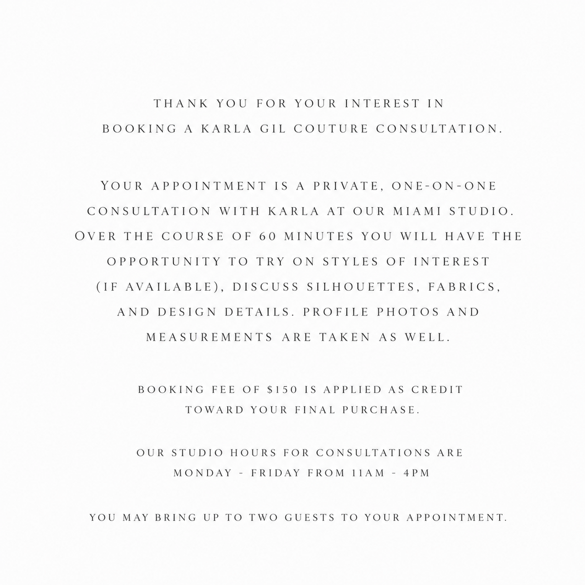 Couture Consultation