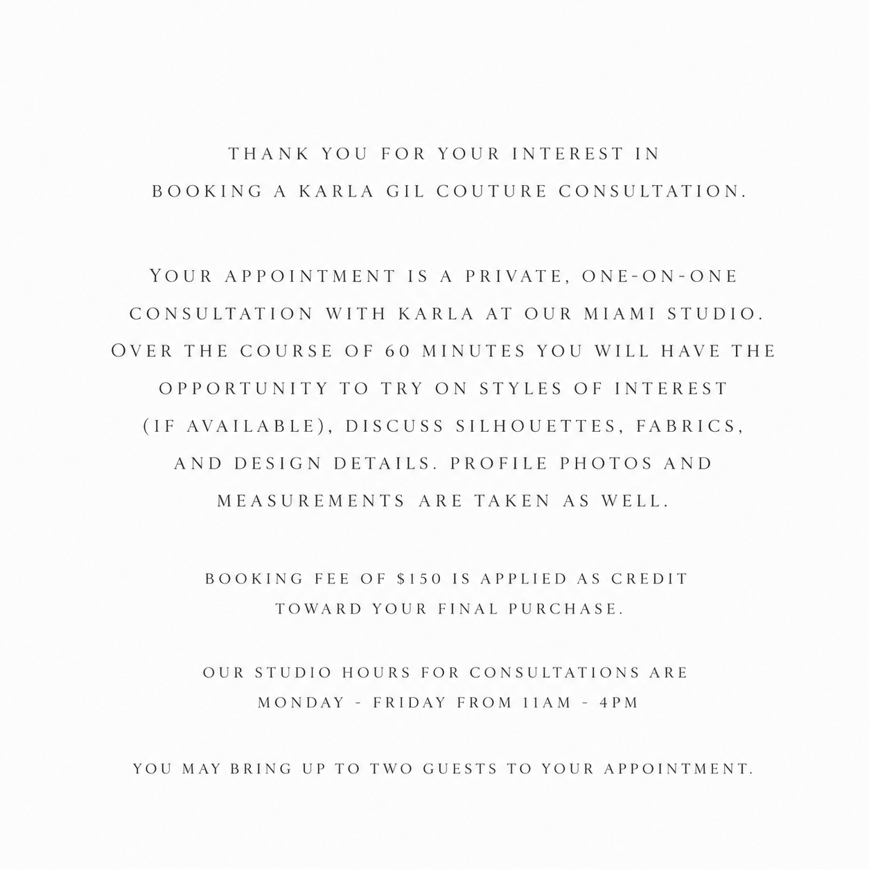 Couture Consultation